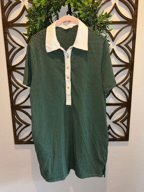 Jade by Jane Green & Pink Striped Polo Style Dress size small